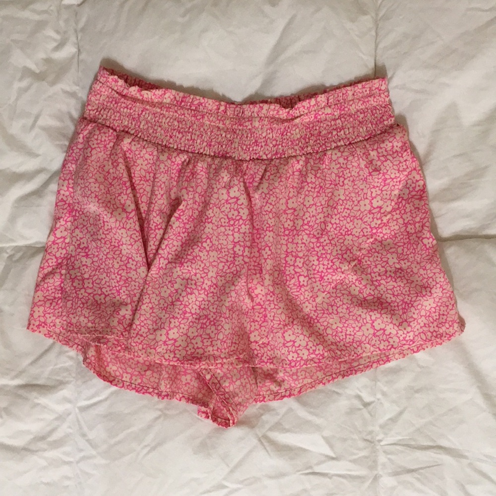Aerie Floral Pink Sleeping Pajama Skort Shorts